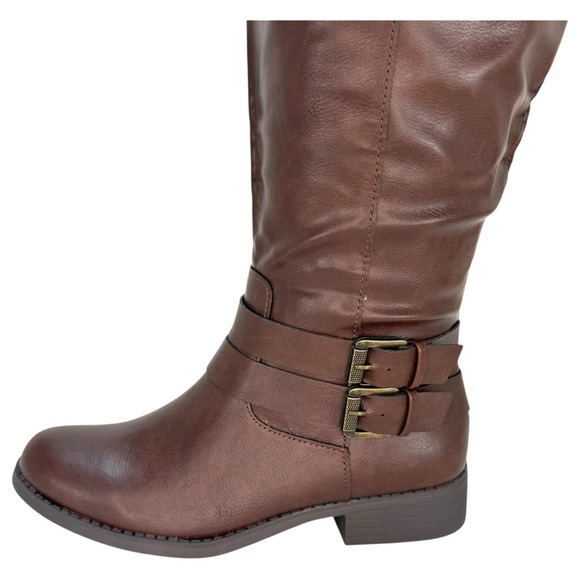 Style & Co Maliaa Brown Faux Leather Wide Calf Knee High Womens Boots Size 6M - Picture 7 of 13